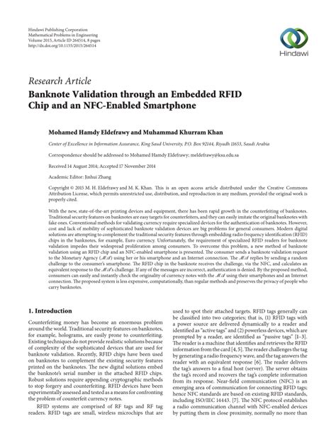 rfid chip in notes|Banknote Validation through an Embedded RFID Chip and an .